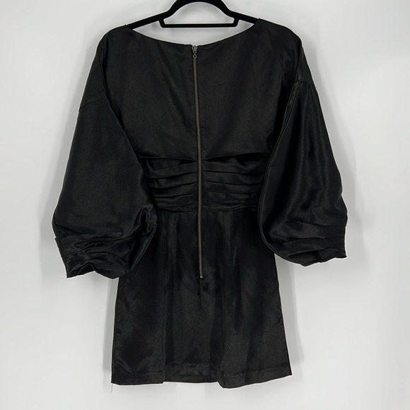 h:ours Cristiano Mini Dress in Black Noir Small - Picture 7 of 11
